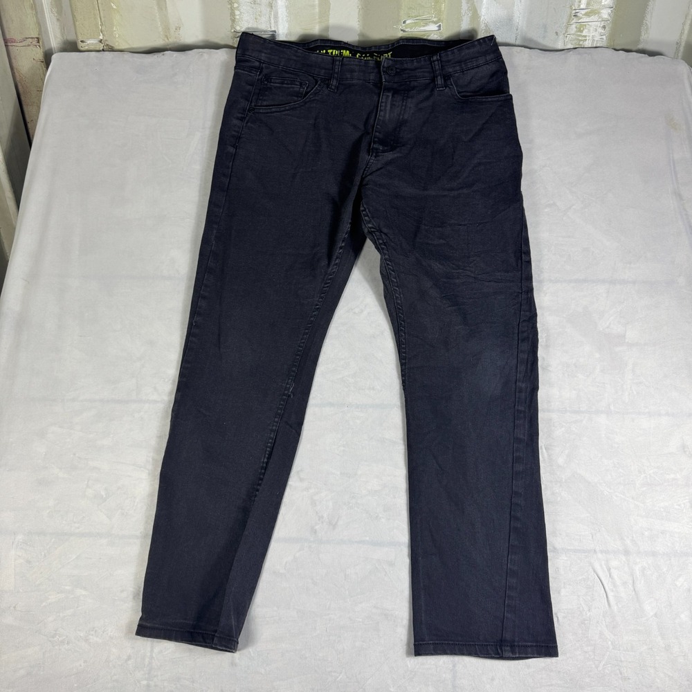 Lee Womens Straight Leg Jeans Black Denim Extreme Comfort Stretch 5-Pocket 18H